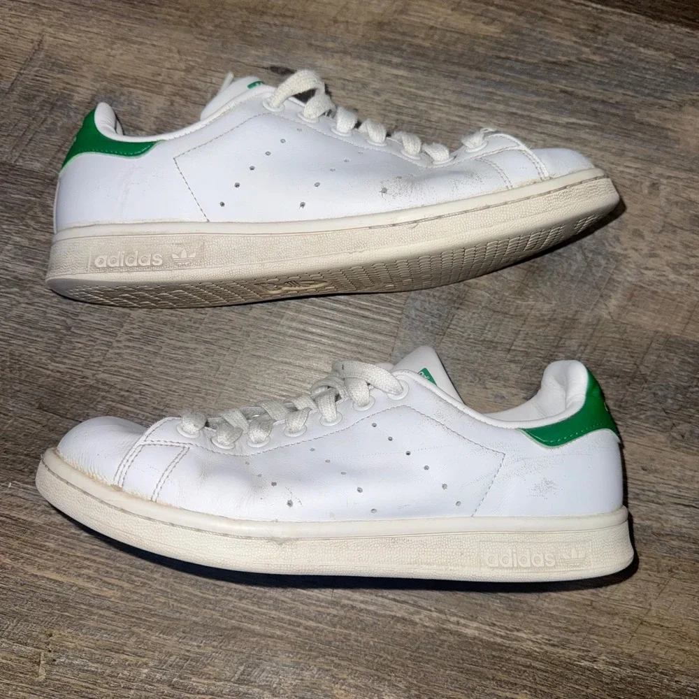 Adidas Stan Smith B24105 Mens 8 White Green Leather Tennis Sneakers 2016